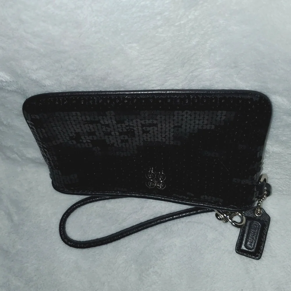 Coach sequin wristlet